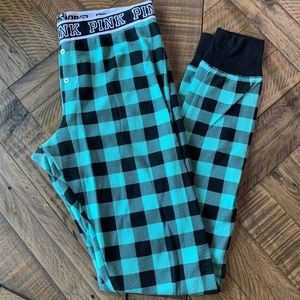 Pink Plaid Sleep Legging